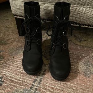 Sorel Joan of Arctic Wedge Boot Black Size 8